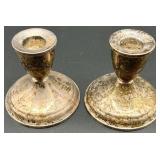 Pair of Weighted Sterling Silver Candle Holders