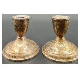 Pair of Weighted Sterling Silver Candle Holders