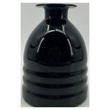 Lausitzer Black Glass Decorative Vase