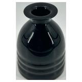 Lausitzer Black Glass Decorative Vase
