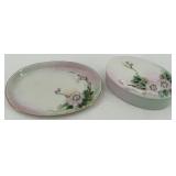 Set of 5 Limoges France Porcelain Decorative Pieces with Floral Design