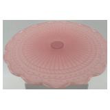 Set of Pink Depression Glass Cake Stand and Serving Bowl