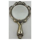 Antique Gilded Vanity Set with Mirror and Brushes