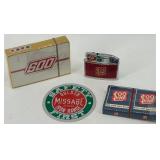 Vintage Adams and Westlake Railroad Kerosene Lamp & Railroad Items Set