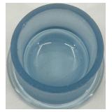 Set of 2 Vintage Blue Glass Apothecary Jars with Lids