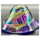 Glass Eye Studio Iridescent Blue Art Glass Bowl