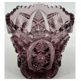 Set of 5 Vintage Carnival Glass Toothpick Holders including Imperial, Carnival and Slag glass