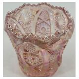 Set of 5 Vintage Carnival Glass Toothpick Holders including Imperial, Carnival and Slag glass