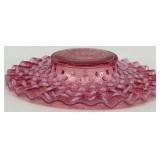 Fenton Hobnail Pink Glass Bowl and Vase Set