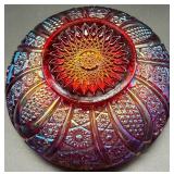 Indiana Glass Red Bowl with Scalloped Edge