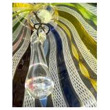 Multicolor Glass Bell with Latticino Pattern, believed to Murano