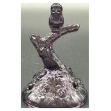 Fenton Amethyst Glass Owl on a Tree Branch Figurine