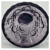 Fenton Amethyst Glass Owl on a Tree Branch Figurine