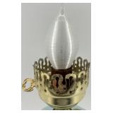 Vintage Murano Latticino Glass Electric Hurricane Table Lamp