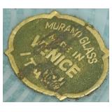 Vintage Murano Latticino Glass Electric Hurricane Table Lamp