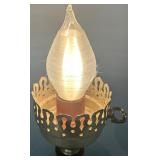Vintage Murano Latticino Glass Electric Hurricane Table Lamp