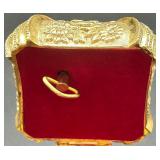 Taj Importing Co. Gold Metal Crown Trinket Music Box