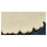 Unique Artisan Ceramic Vase with Intricate Lace Design