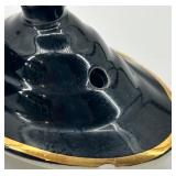 Vintage Hall Aladdin 6-Cup Teapot in Black with Gold Trim