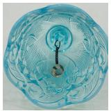 Set of 2 Fenton Glass Bells - Blue and Iridescent Designs