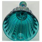 Set of 2 Fenton Glass Bells - Blue and Iridescent Designs
