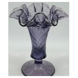 Fenton Art Glass Vase and Bell in Amethyst purple