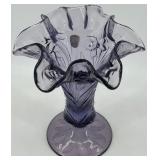 Fenton Art Glass Vase and Bell in Amethyst purple