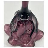Fenton Art Glass Vase and Bell in Amethyst purple