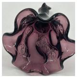 Fenton Art Glass Vase and Bell in Amethyst purple