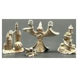 Set of 4 Spoontiques Wizard and Castle Figurines