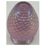 Mount St. Helens Glass Vase with Iridescent Swirl Design