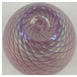 Mount St. Helens Glass Vase with Iridescent Swirl Design