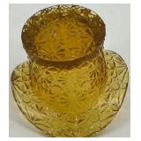 Set of 3 Vintage Hand-Crafted Glass Vessels with Floral & Geometric Designs