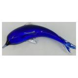 Set of 4 Blown Glass Dolphin Sculptures