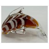 Set of 4 Blown Glass Dolphin Sculptures