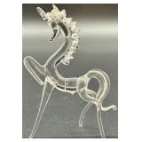 Set of 3 Glass Artisan Miniature Figures - Unicorn and Horse Figurines