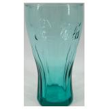 Set of 6 Coca-Cola Green Glass Tumblers