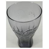 Set of 4 Coca-Cola Purple Glasses and Vintage Coca-Cola Tray