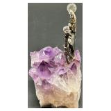 Set of 2 Spoontiques Wizard Figurines on Amethyst Bases