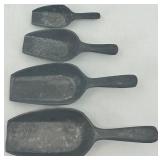 Miniature set of 3 Stainless Steel Colanders and Ceramic Mixing Bowl with Utensils