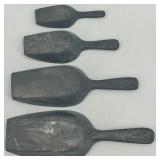 Miniature set of 3 Stainless Steel Colanders and Ceramic Mixing Bowl with Utensils