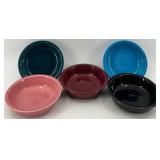 Set of 5 Fiestaware Ceramic Soup Bowls in Assorted Colors