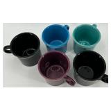 Set of 5 Fiestaware USA Ceramic Mugs in Assorted Colors