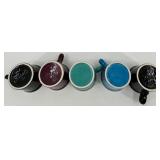 Set of 5 Fiestaware USA Ceramic Mugs in Assorted Colors