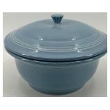Fiestaware Periwinkle Blue Lidded Ceramic Dish