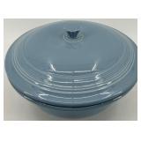 Fiestaware Periwinkle Blue Lidded Ceramic Dish