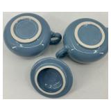Fiestaware Ceramic Sugar and Creamer Set with Tray in Periwinkle Blue