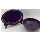 Fiestaware Burberry Serving Bowl and Platter