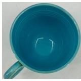 5 Piece set of Fiestaware Dinnerware - Turquoise Plates and Cup