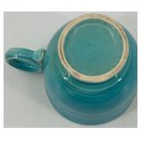 5 Piece set of Fiestaware Dinnerware - Turquoise Plates and Cup